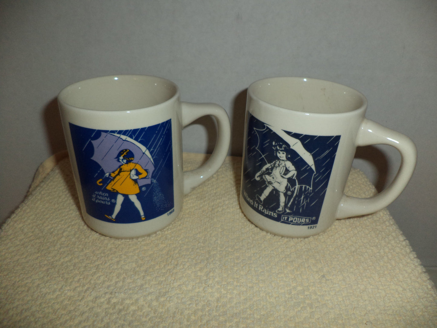 Morton Salt Mugs & Creamer & Sugar Set