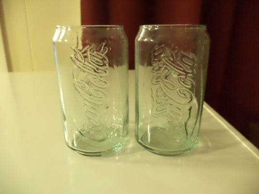 Two Coke Cola  Glasses Shaped like a can