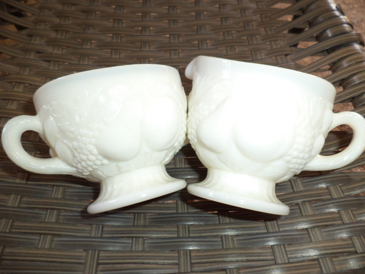 Westmoreland Milk Glass Cream & Sugar