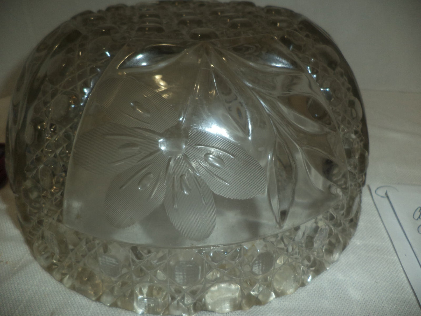 ABP Antique Heavy Cut Glass Bowl