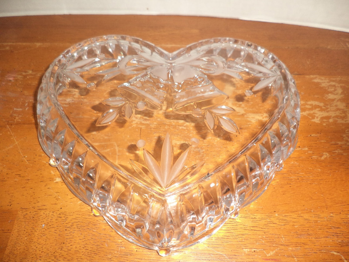Mikasa Cut Glass Heart Candy Dish