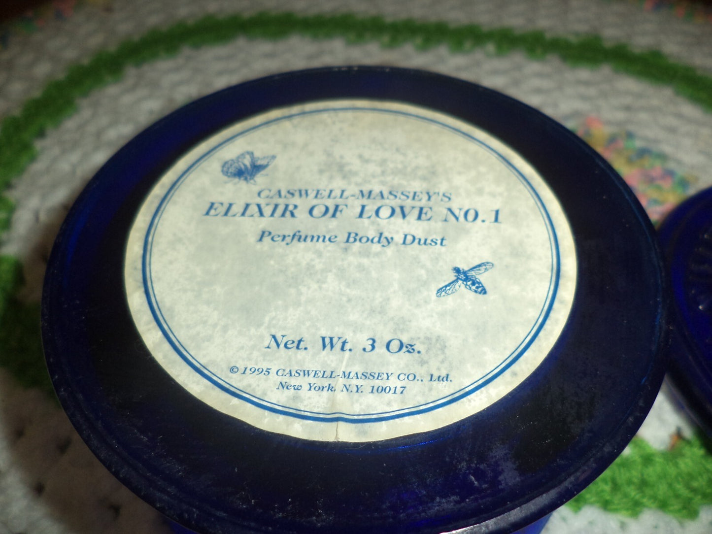 Caswell-Massey Perfume Body Dust Glass Container