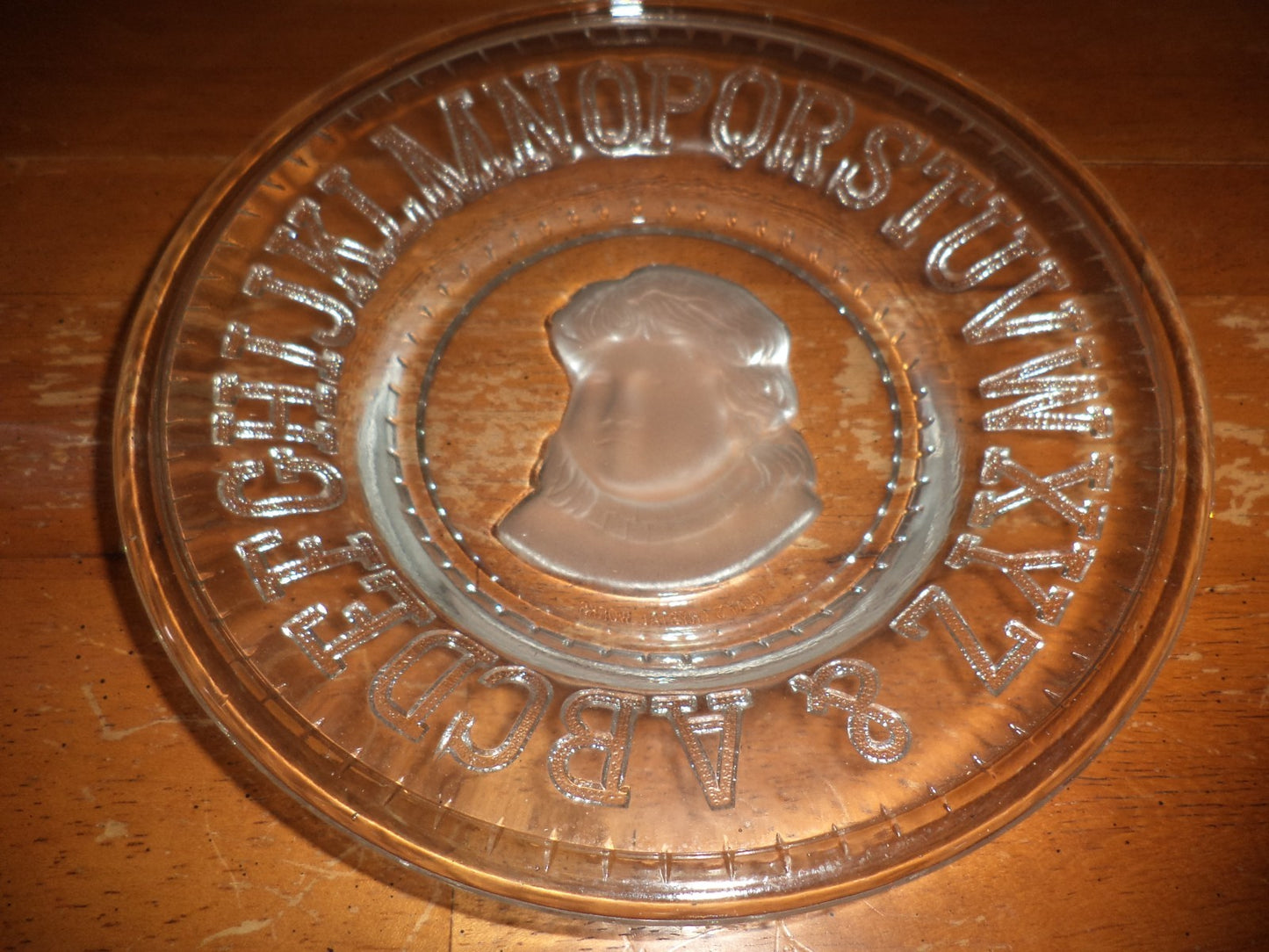 Clay's Crystal Works: Child's Vintage ABC Glass Plate