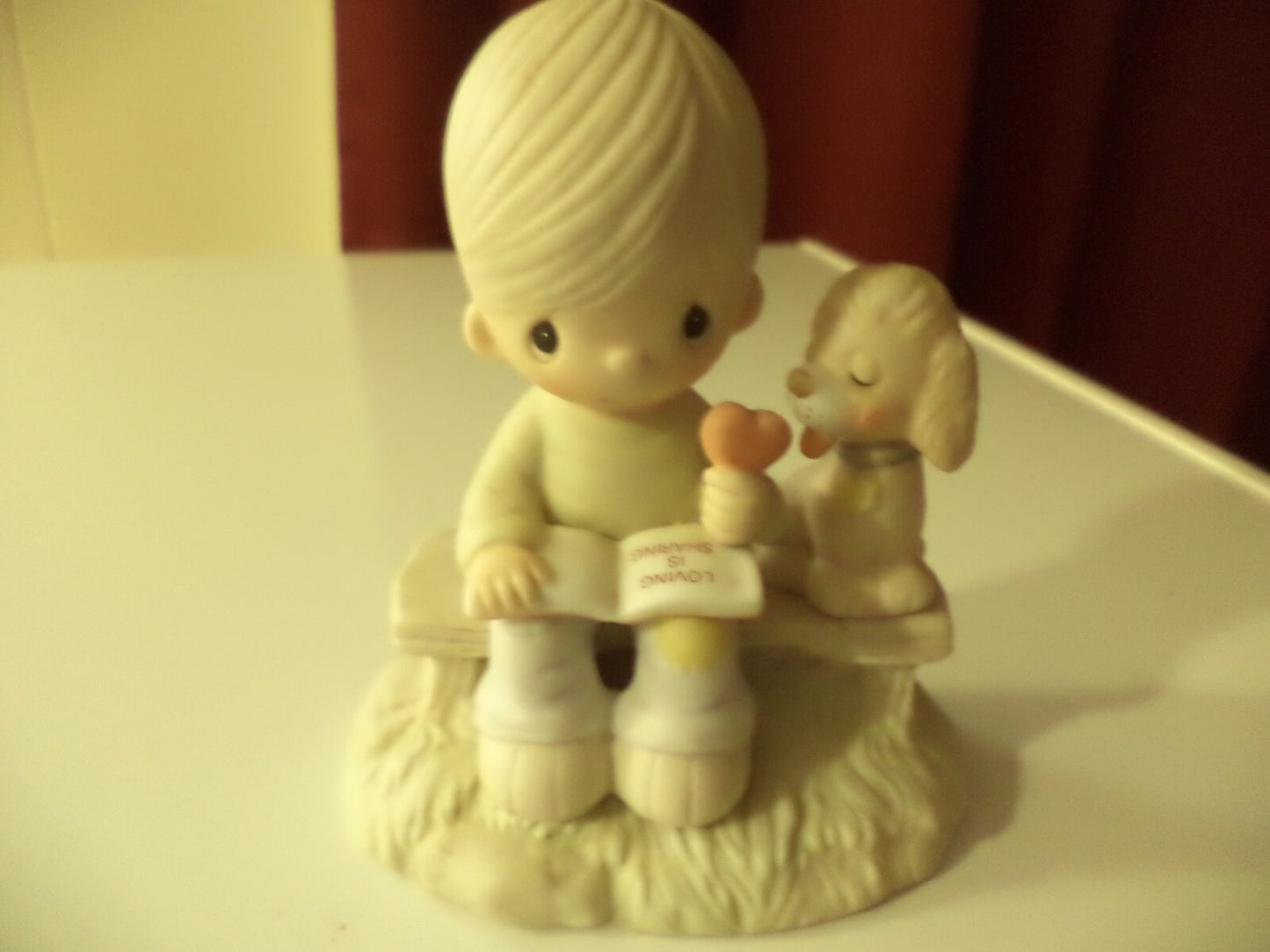 Enesco Jonathan & David Boy W/ Puppy Figurine