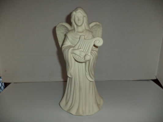 Vintage Angel Taper Holder W / Harp
