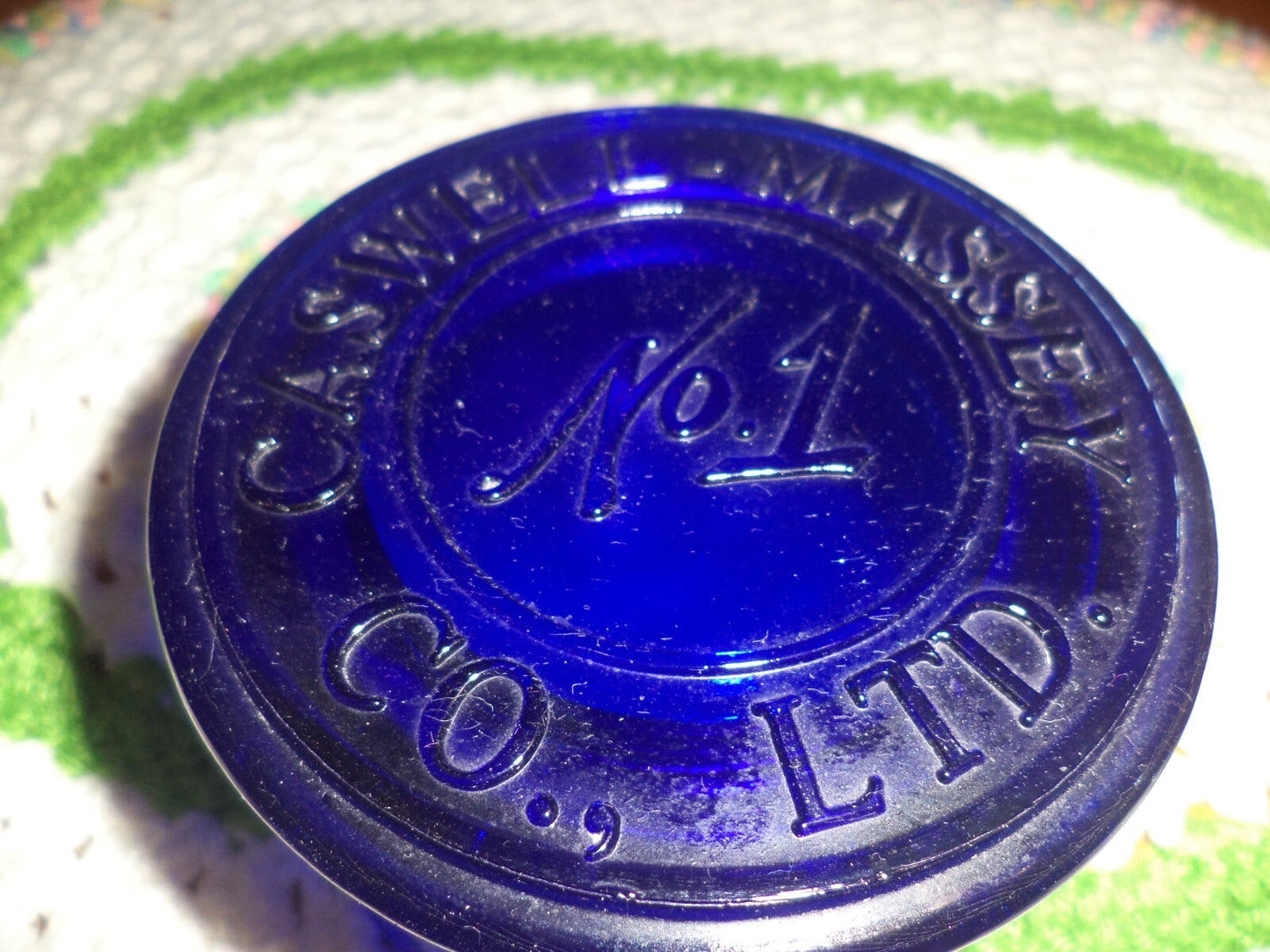 Caswell-Massey Perfume Body Dust Glass Container