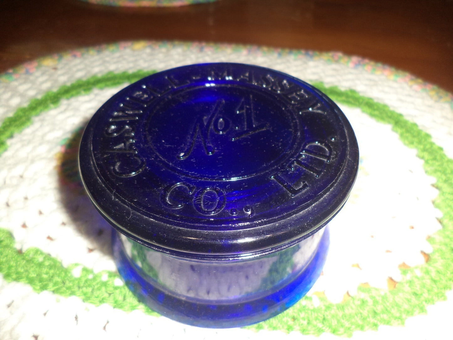 Caswell-Massey Perfume Body Dust Glass Container