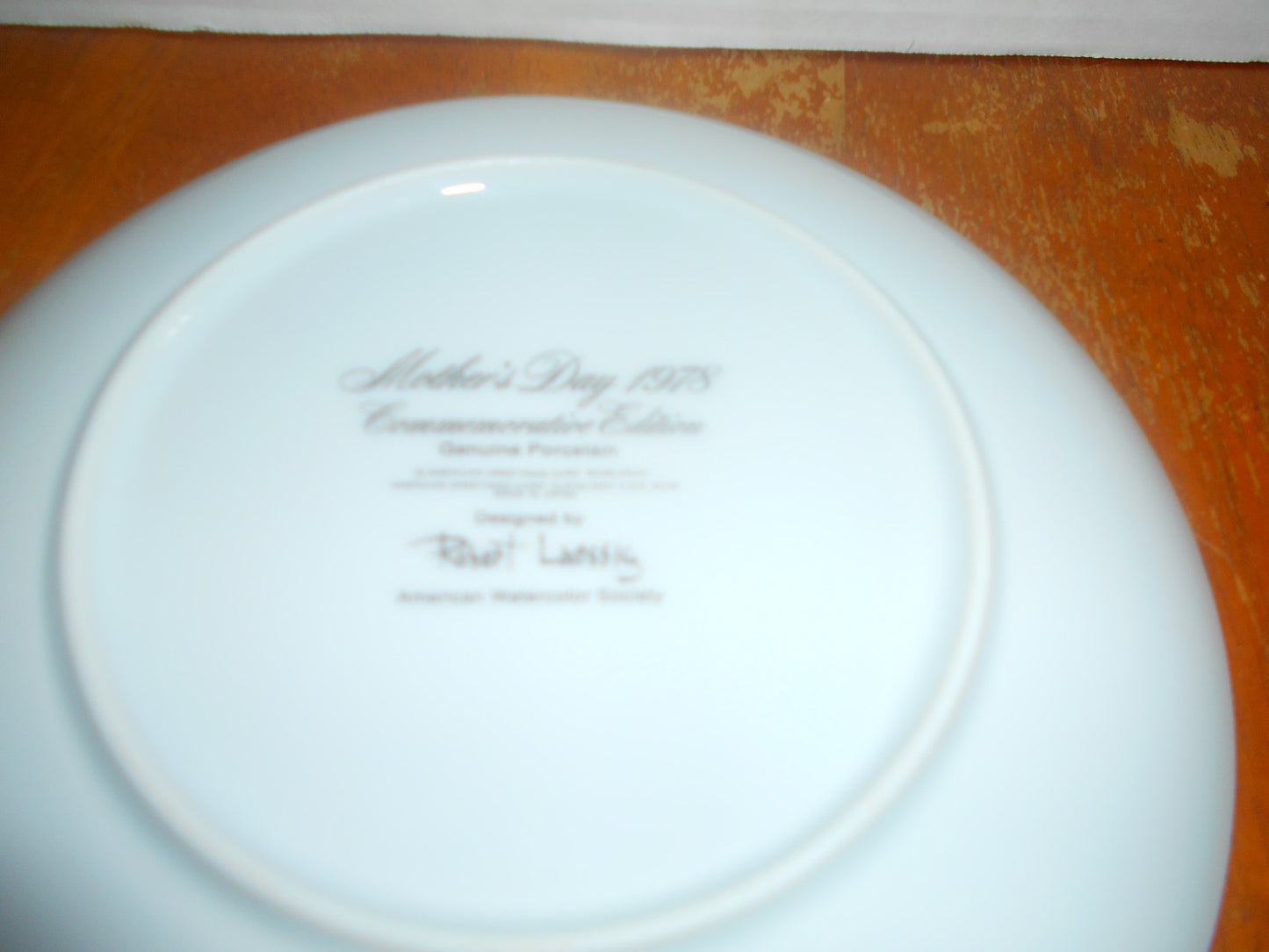 Mother’s Day 1978 Robert Laessig Collectors Plate 8"