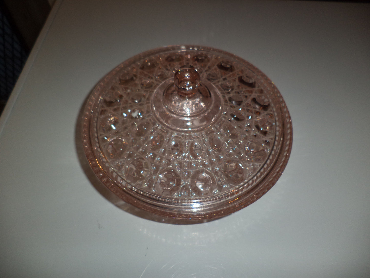 Diamond Cut Indiana Pink Candy Dish