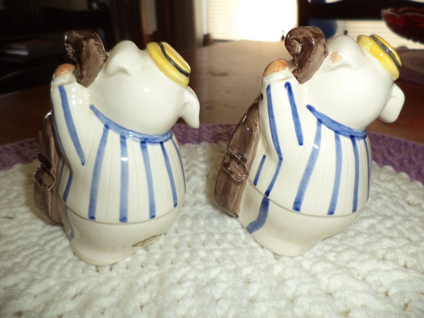 Otagiri Salt & Pepper Shakers Jazzy Pig Musicians Jazz 1990's Cello Players