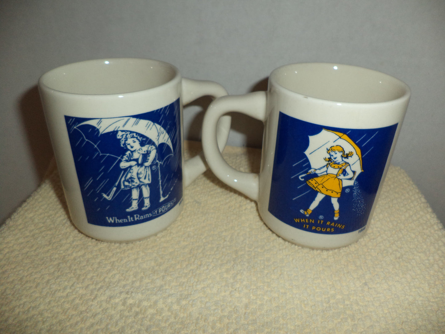 Morton Salt Mugs & Creamer & Sugar Set