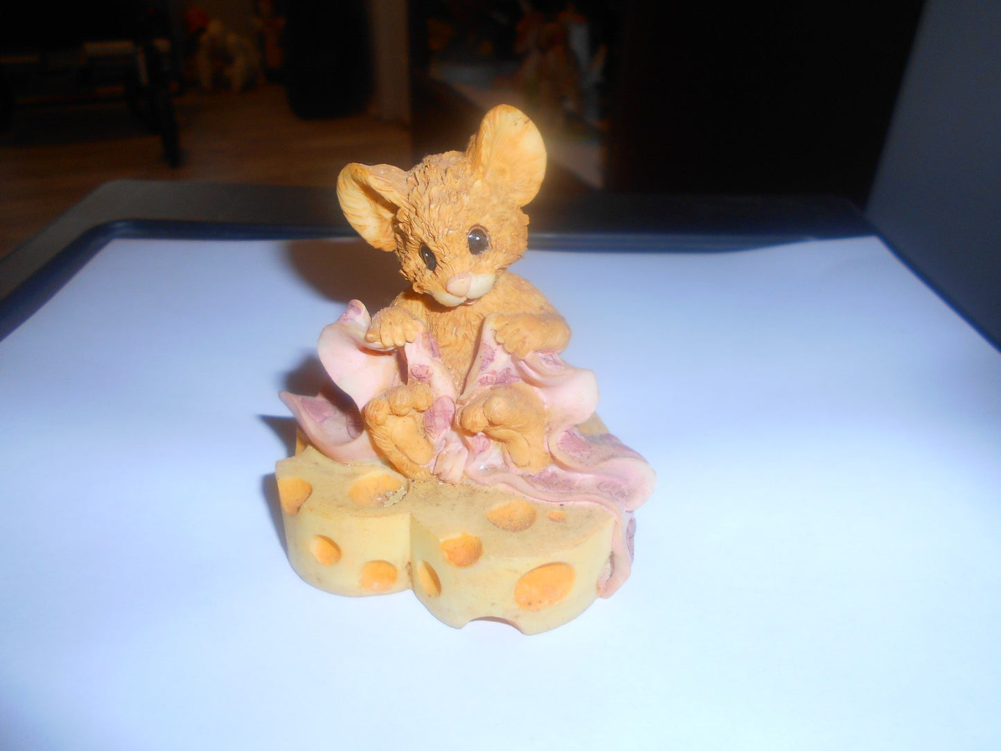 2 Resin Mice Figurines 1990