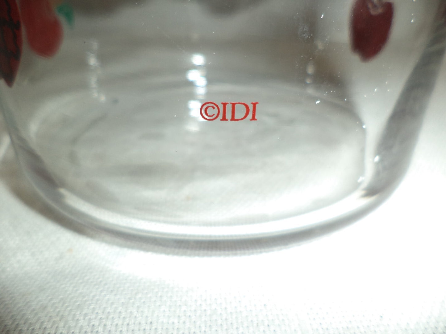 Three Glass Cherry Design Jars