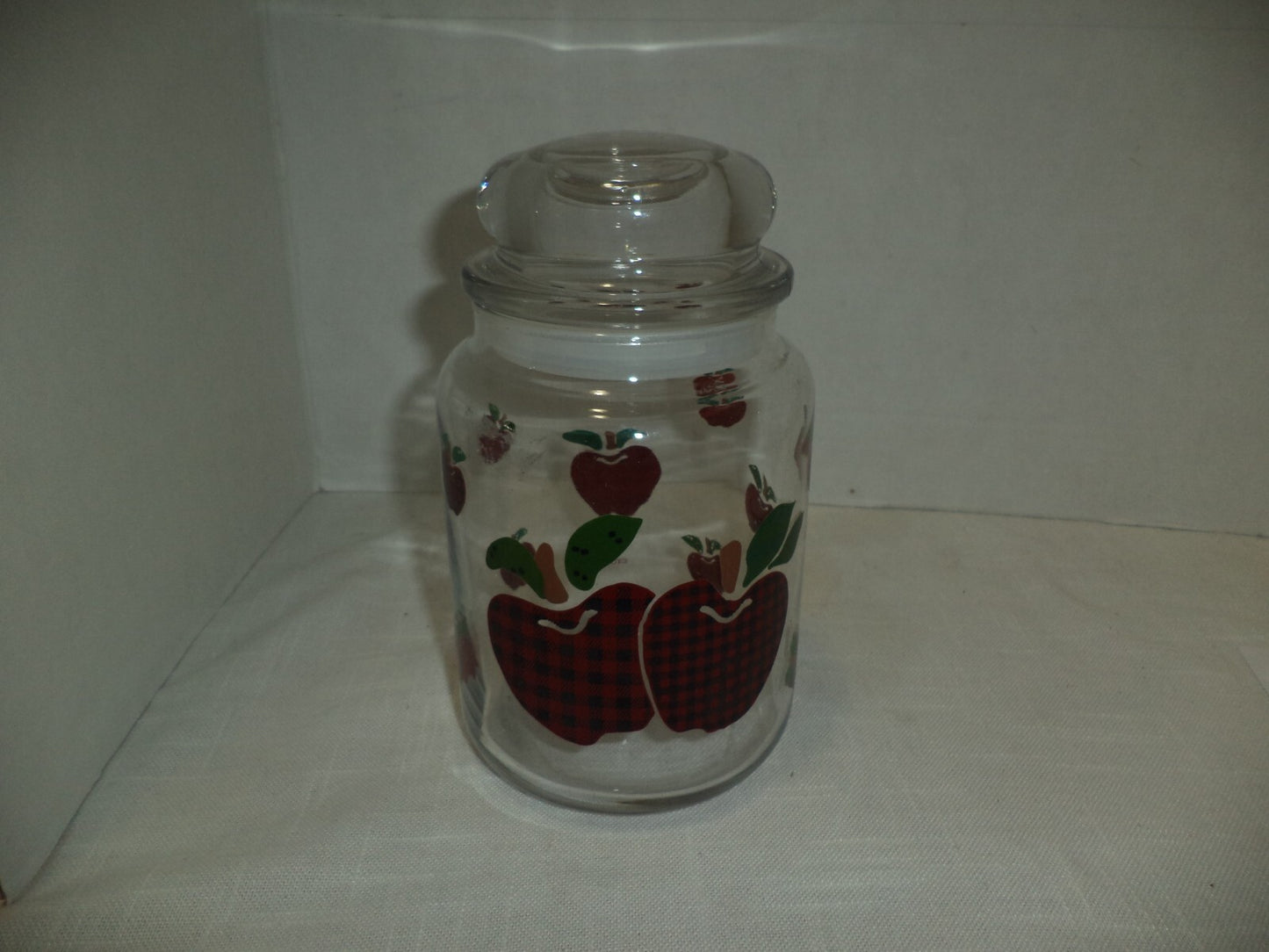 Three Glass Cherry Design Jars