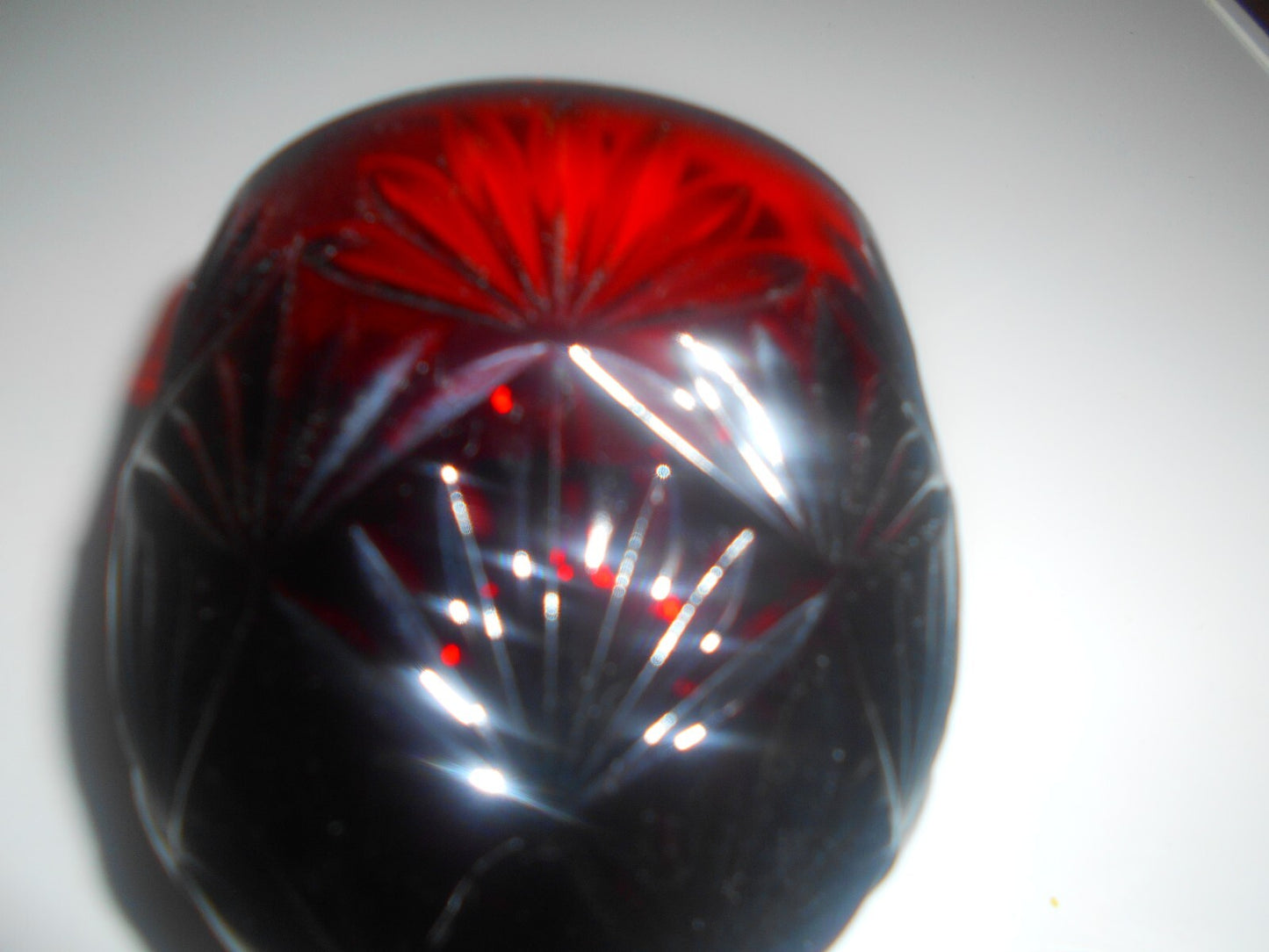 Antique Red Egg Shaped Compote