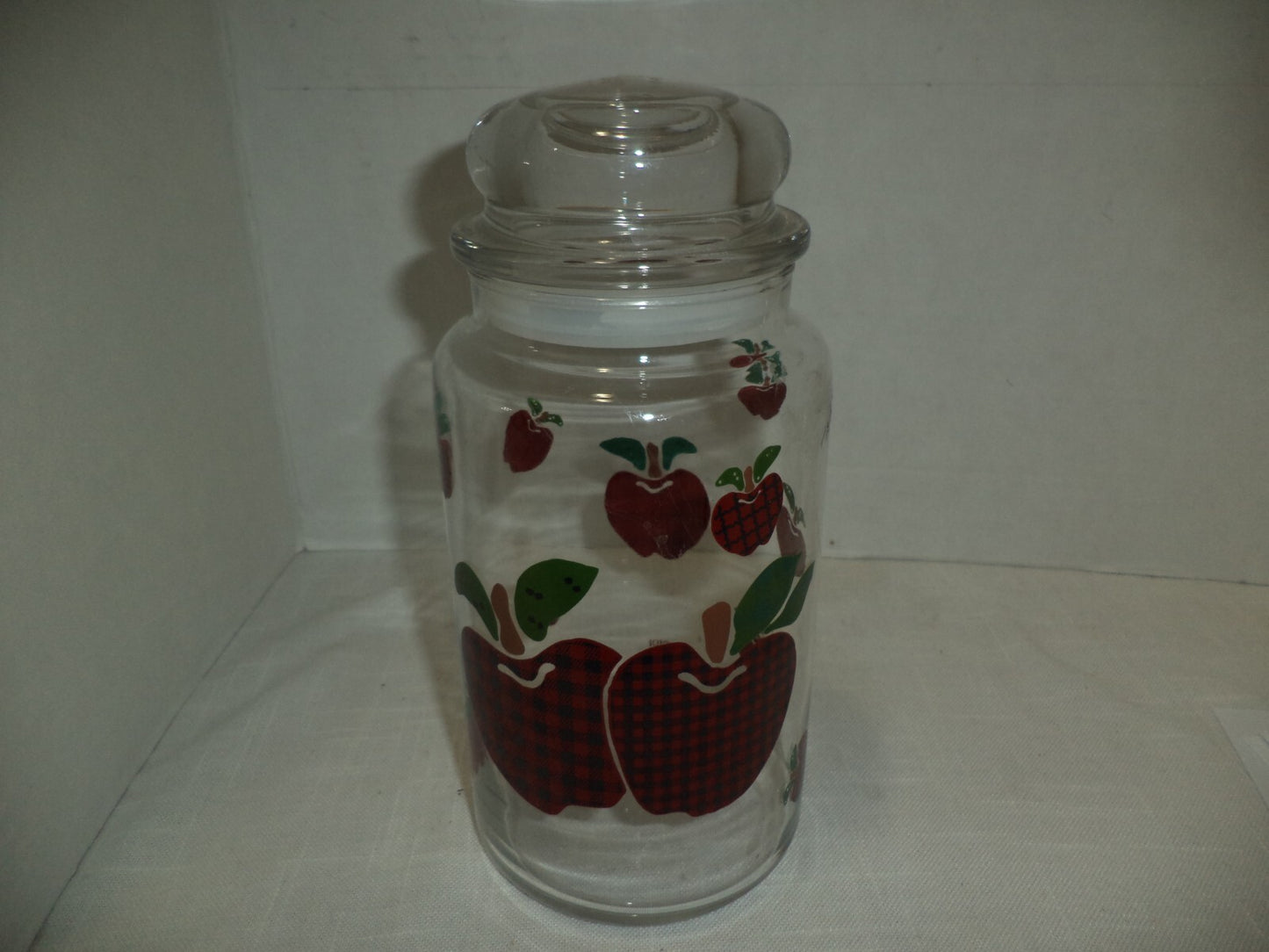 Three Glass Cherry Design Jars