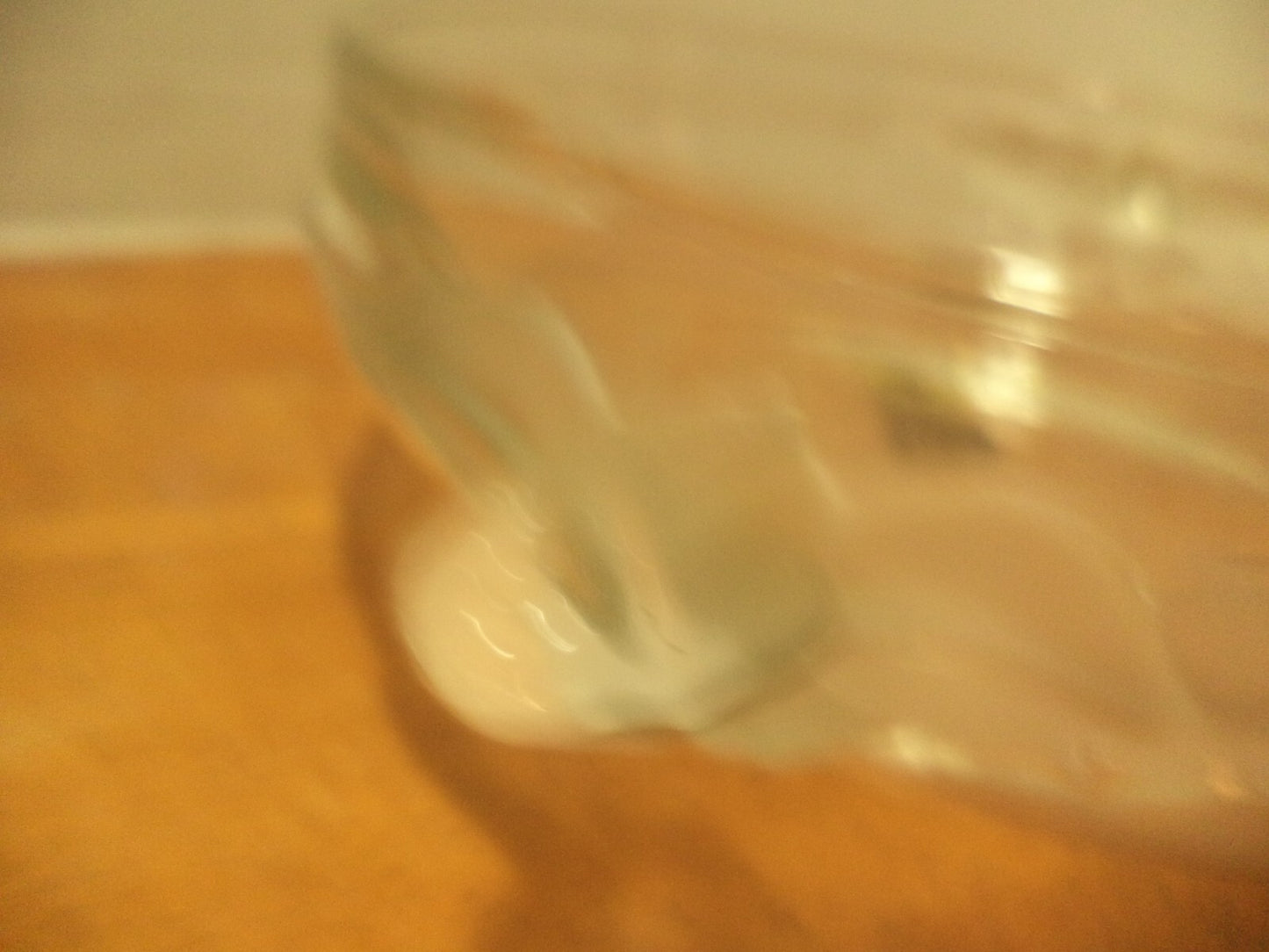 Original Walther Kristal Glass Bowl w/ Frosted Rose Handles