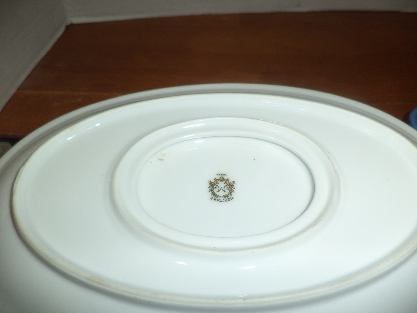 Noritake "M" Series Gravy Boat with Attached Underplate.  Floral.  Japan.