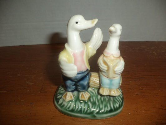 Dad Goose Telling Son A Story