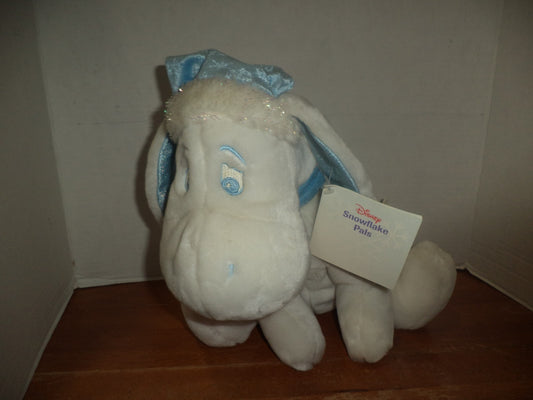 Disney Store EEYORE Snowflake Pals White 11" Plush NWT Blue Hat Scarf Christmas