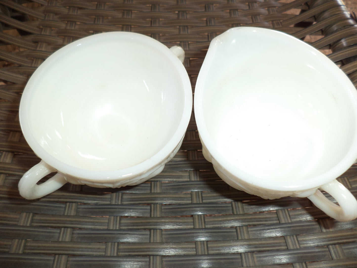 Westmoreland Milk Glass Cream & Sugar