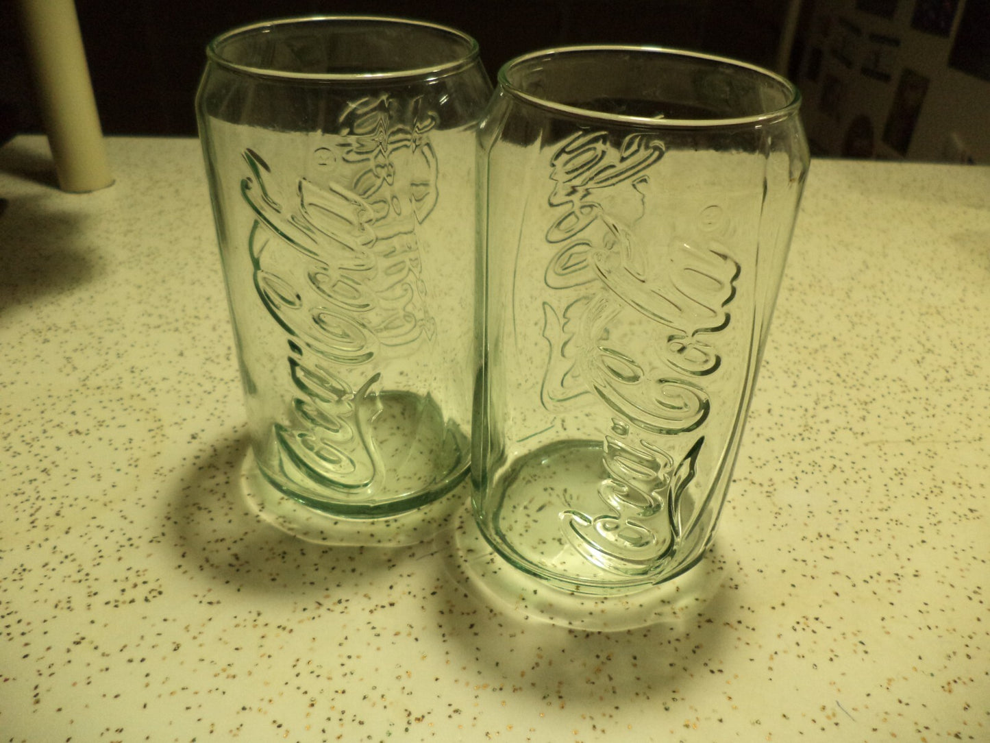 Two Coke Cola  Glasses Shaped like a can