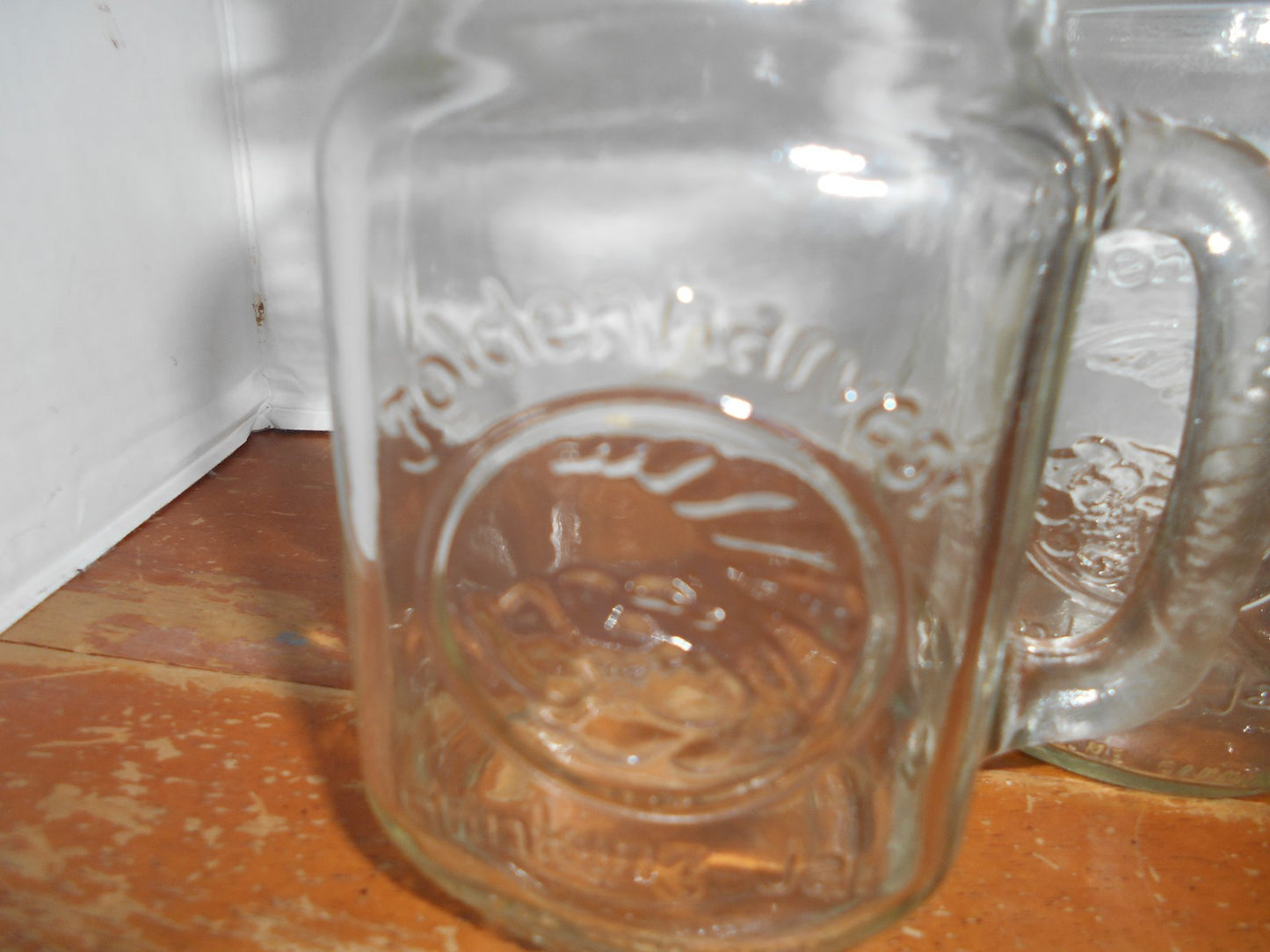 4 Anchor Hocking Golden Harvest Drinking Jars 12OZ.
