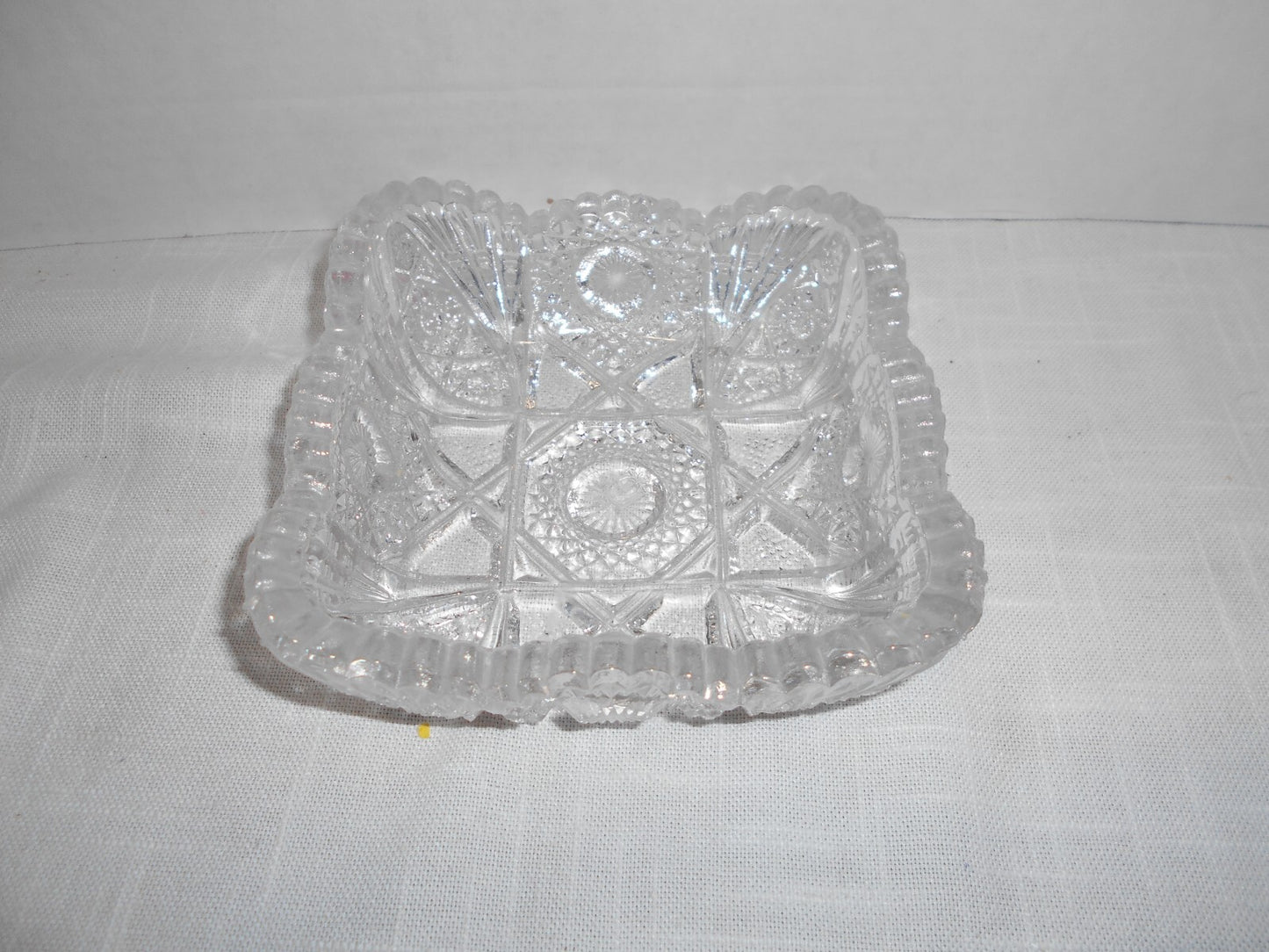 Lead Crystal Vintage Square Dish