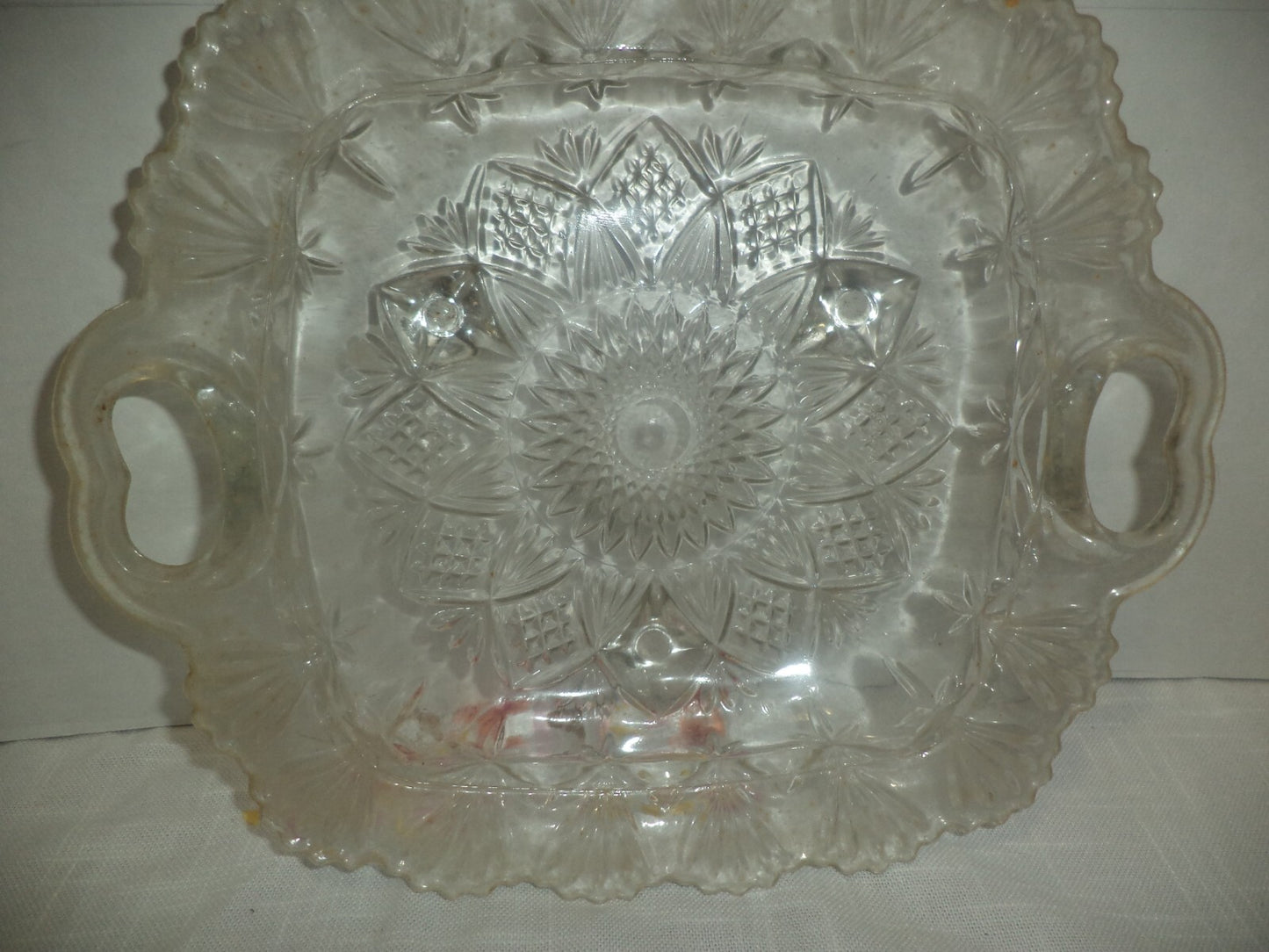 Vintage Pasari 3-footed Dish Indonesia Crystal Clear Candy Dip Appetizer Cracker