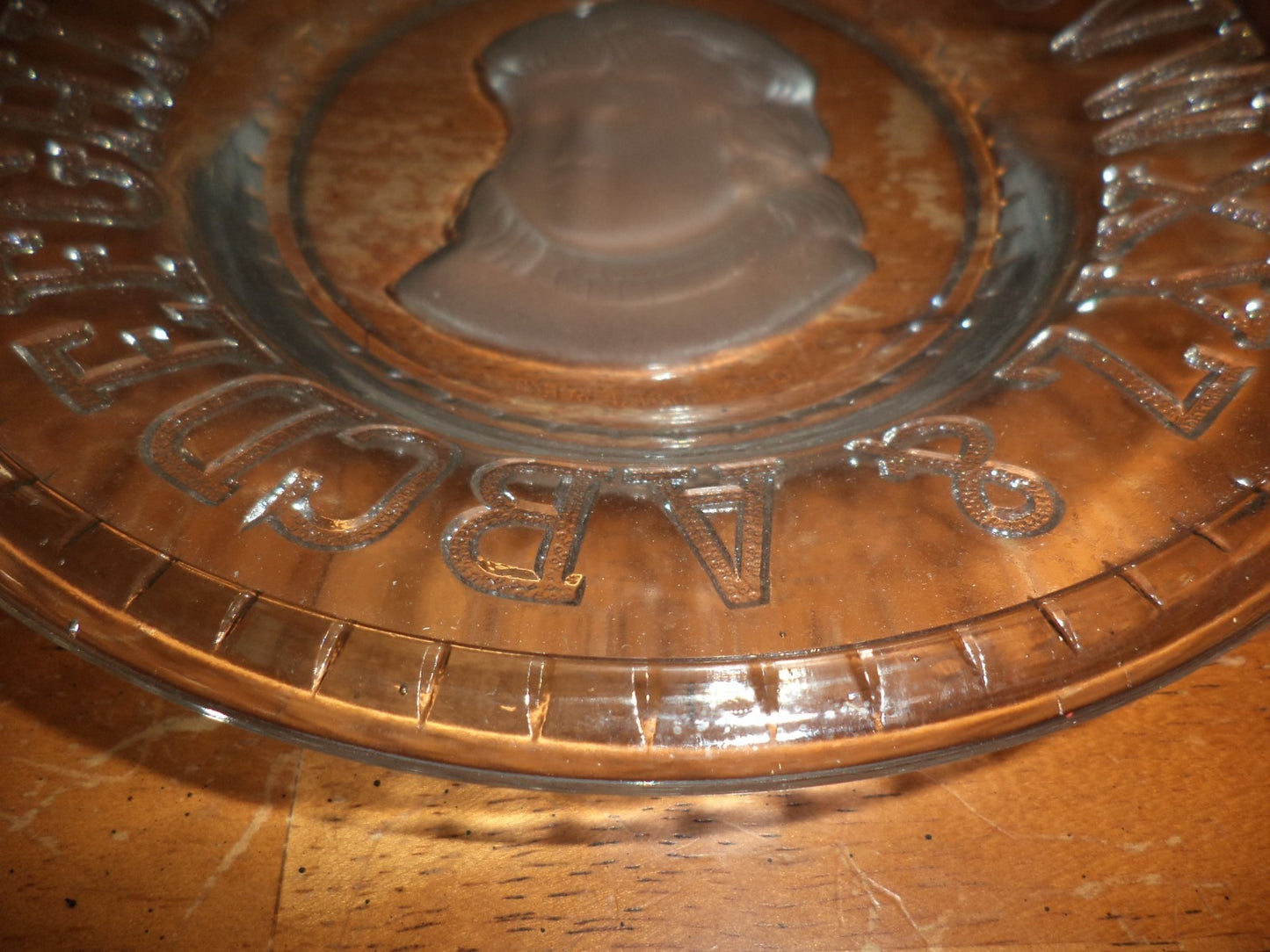 Clay's Crystal Works: Child's Vintage ABC Glass Plate