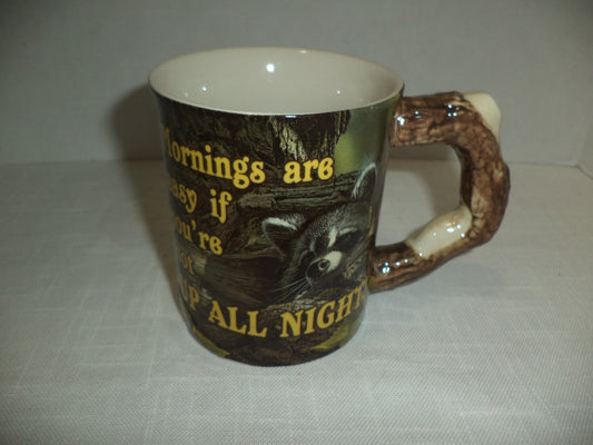 Wild Wings Raccoon Sculpted Mug Scot Storm “Hiding Place” Nature Animals funny