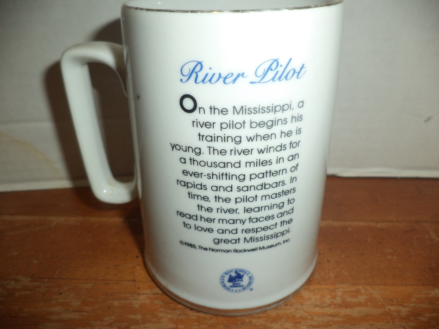Norman Rockwell River Pilot 1985 Limited Collection 12 oz. Mug