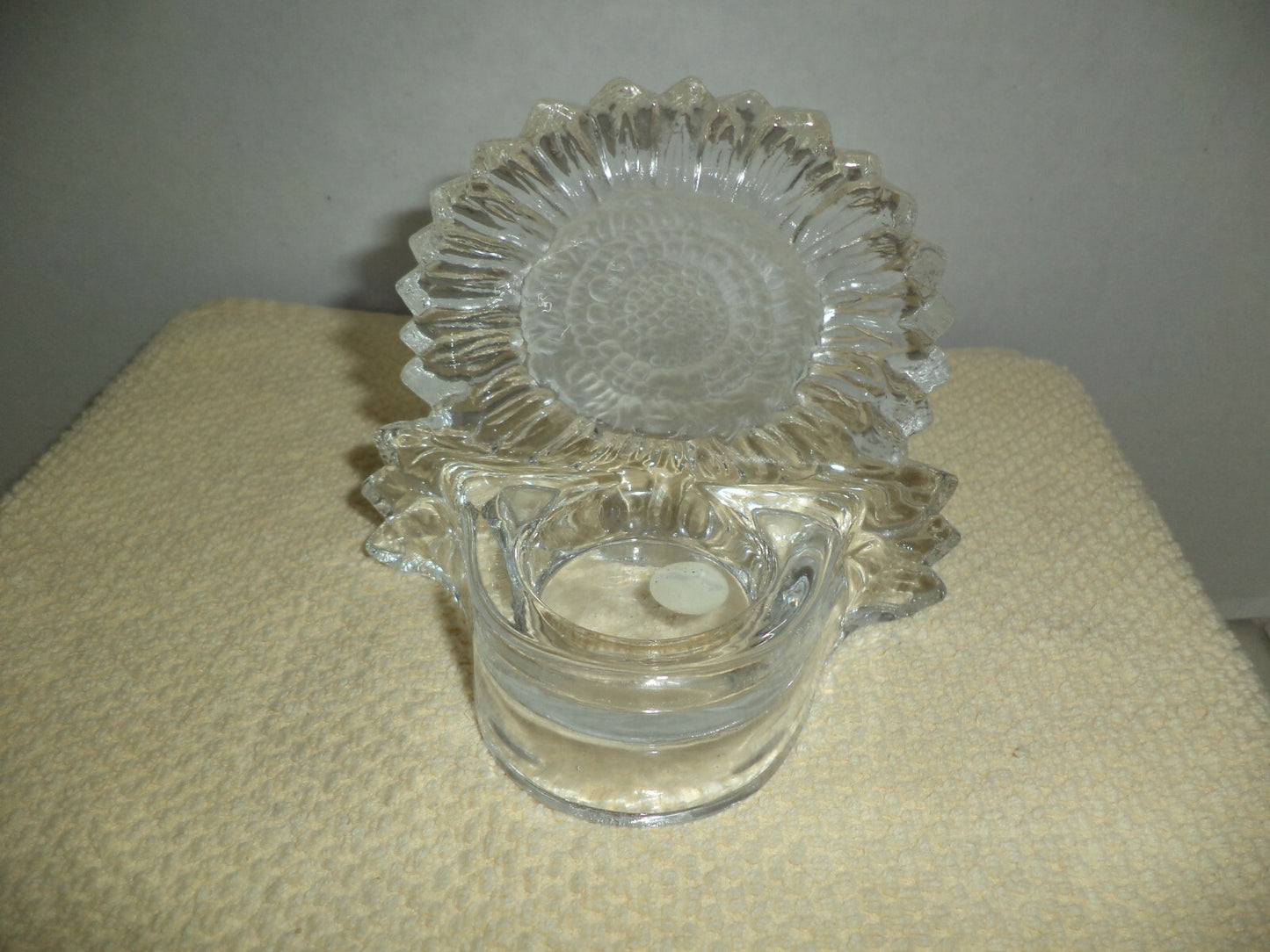 PARTYLITE Glass Sunflower Tealight Votive Candle Holder