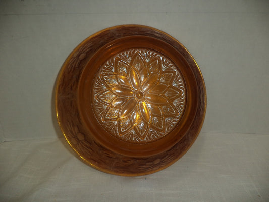 Indiana Glass Tiara Exclusives Amber Sandwich Pattern Bowls