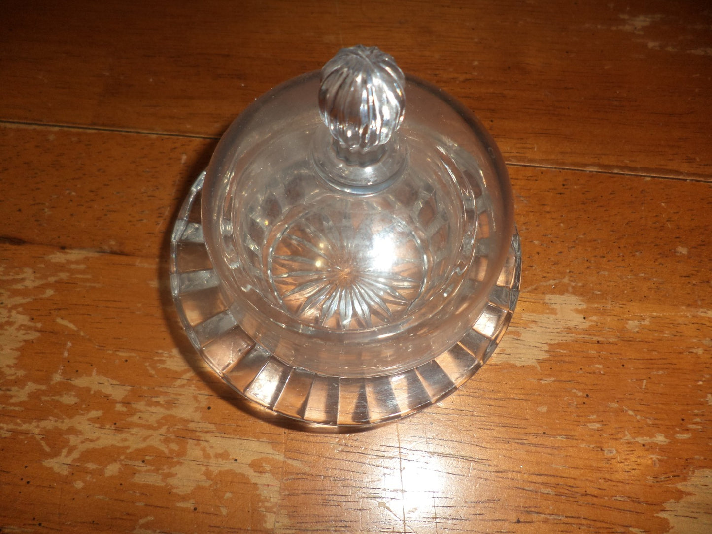 Princess House Heritage Crystal Bake Cakes Mini Covered Butter Dish #018