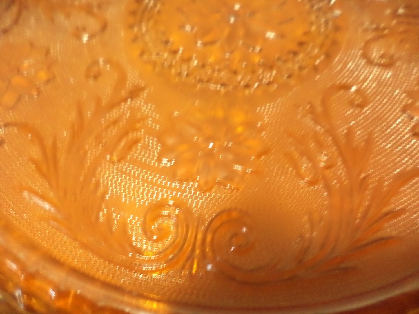 Indiana Tiara Amber Sandwich Glass Platter / Cake Plate