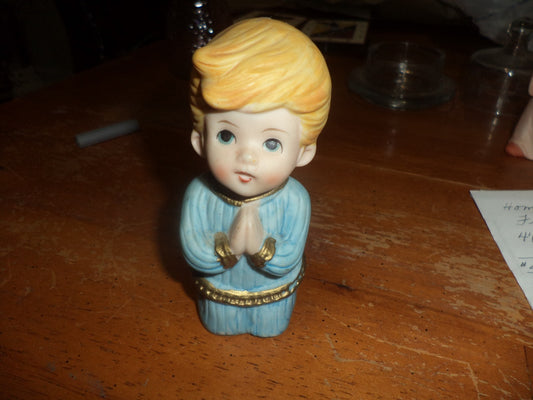 Vintage Homco Porcelain Kneeling Praying Little Boy 5211 Figurine