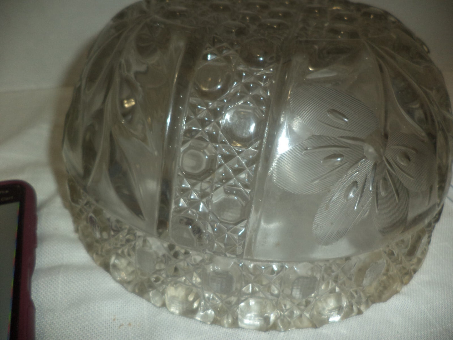 ABP Antique Heavy Cut Glass Bowl